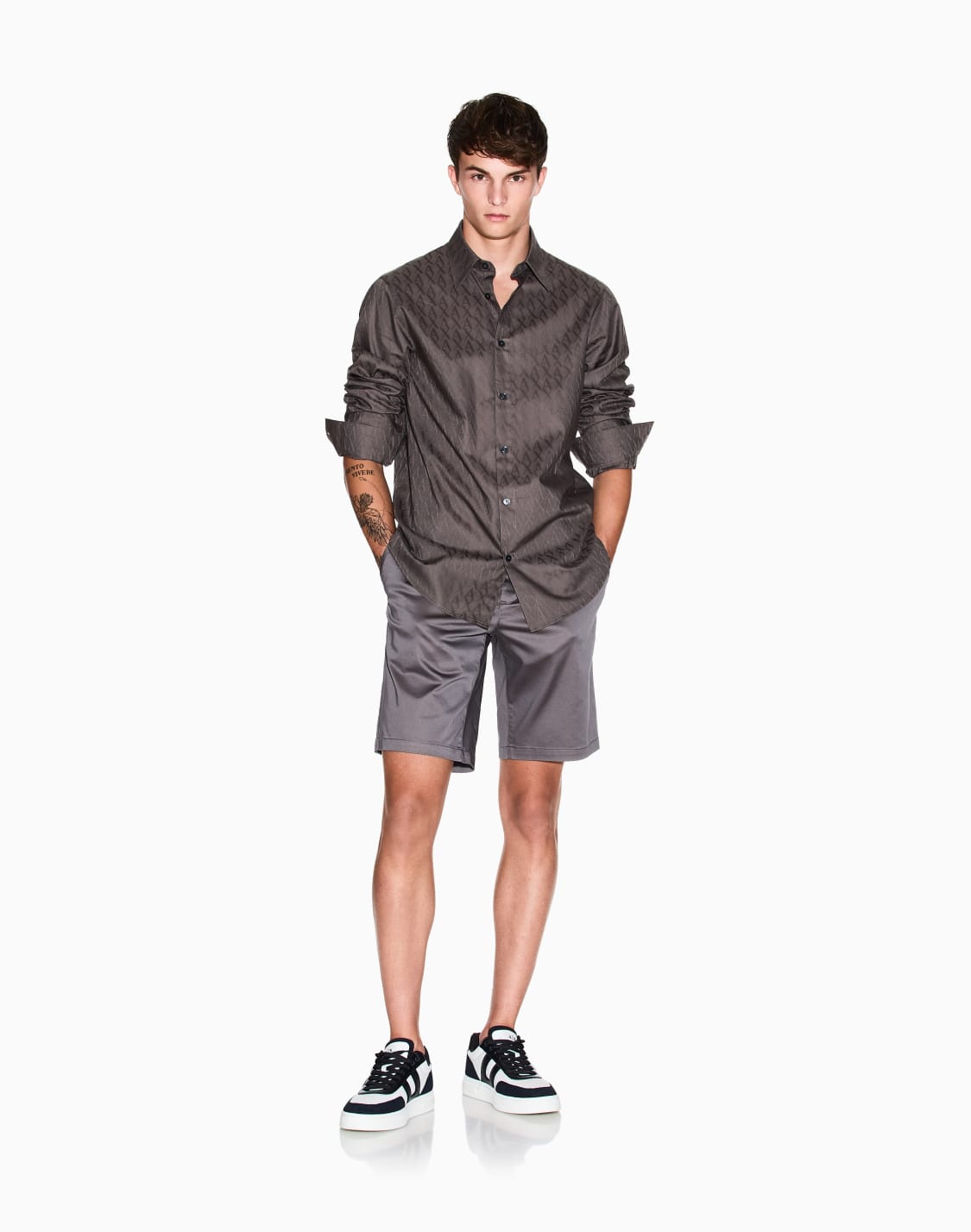 bermuda-shorts-in-satin-stretch-fabric-grey--armani-exchange