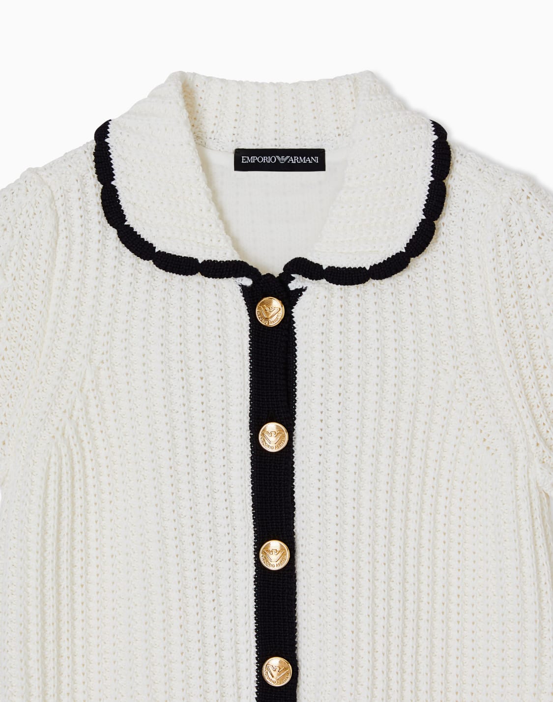 ribbed-knit-dress-with-gold-buttons-ホワイト--emporio-armani