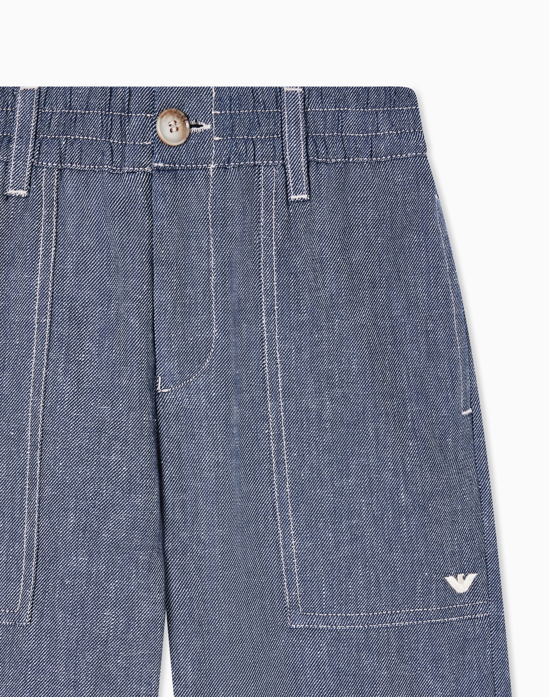 denim-effect-linen-blend-bermuda-shorts-ブル--emporio-armani