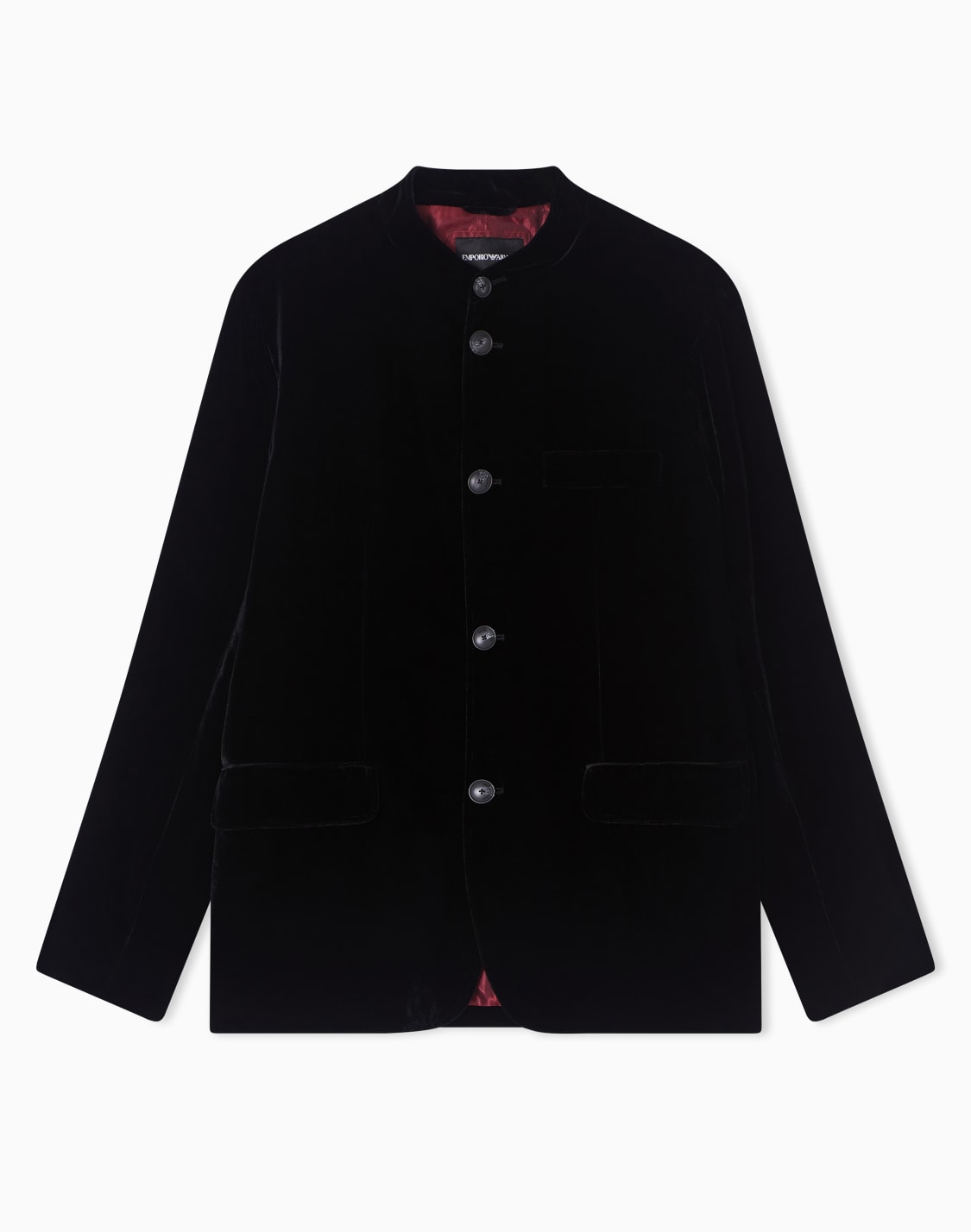 lunar-new-year-chenille-jacket-with-guru-collar-negro--emporio-armani