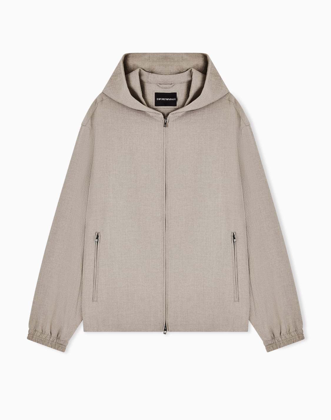 hooded-blouson-in-technical-seersucker-fabric-beige--emporio-armani