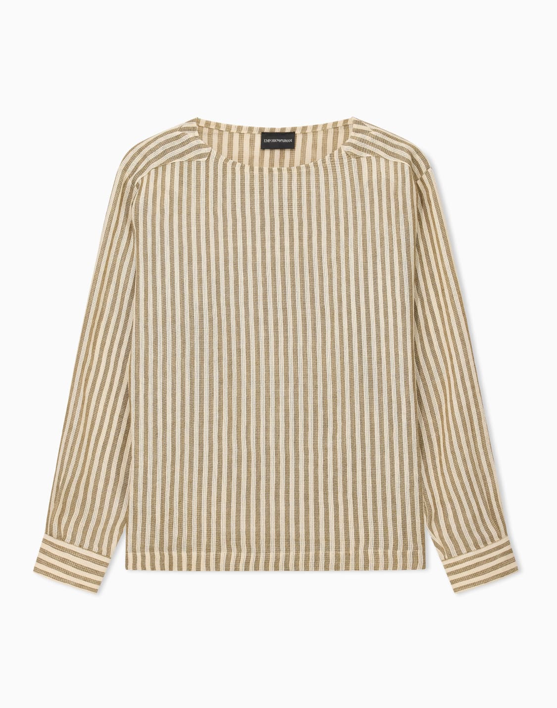 jute-effect-linen-sweater-beige--emporio-armani