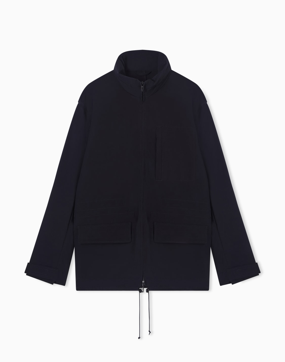 viscose-and-polyester-blouson-azul-marino--emporio-armani