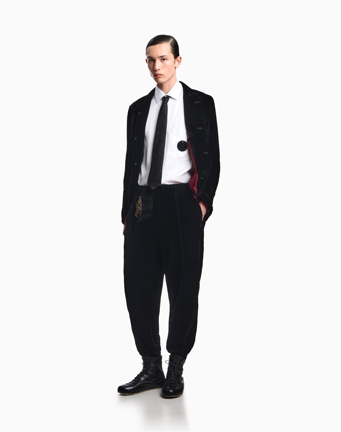 lunar-new-year-chenille-jacket-with-guru-collar-negro--emporio-armani