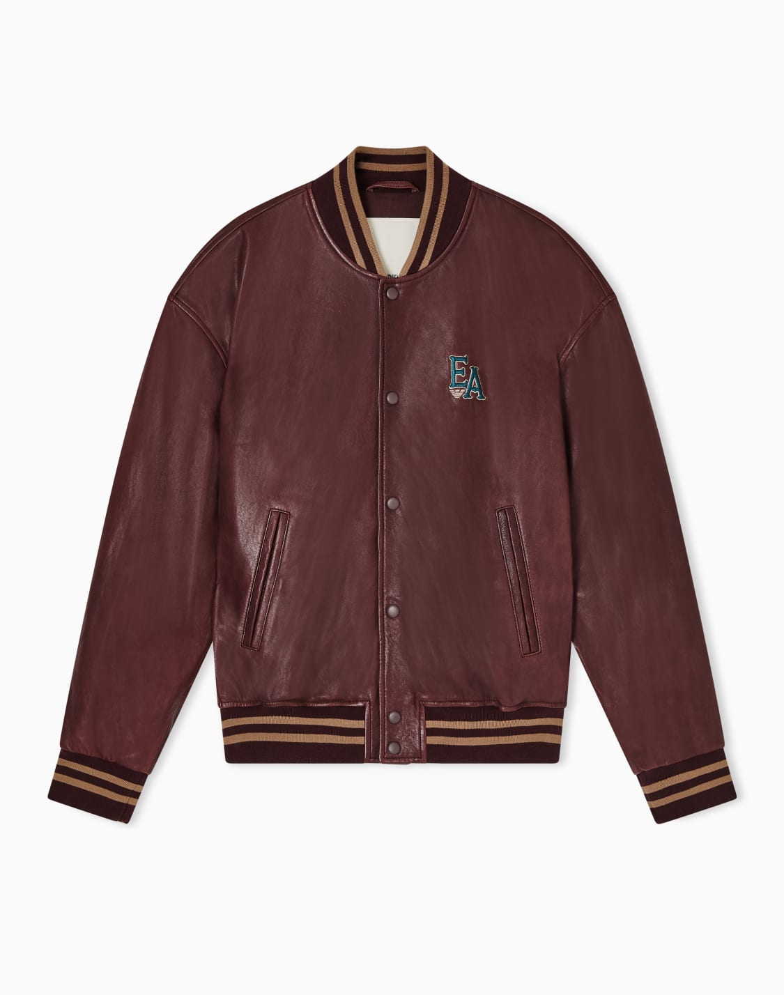 outdoor-bekleidung-aus-leder-burgunderrot--emporio-armani