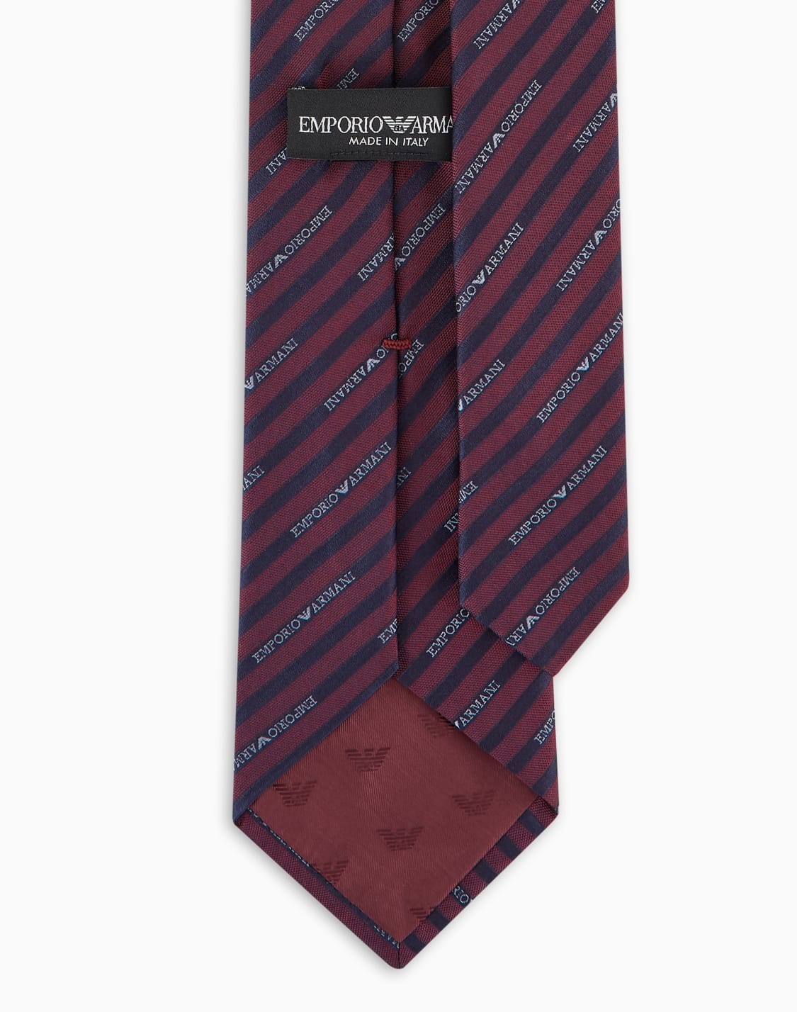 corbata-de-seda-pura-con-logotipo-integral-en-tejido-jacquard-burdeos--emporio-armani