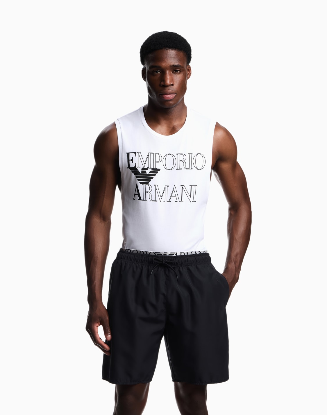 logoband-asv-bermuda-shorts-ブラック--emporio-armani