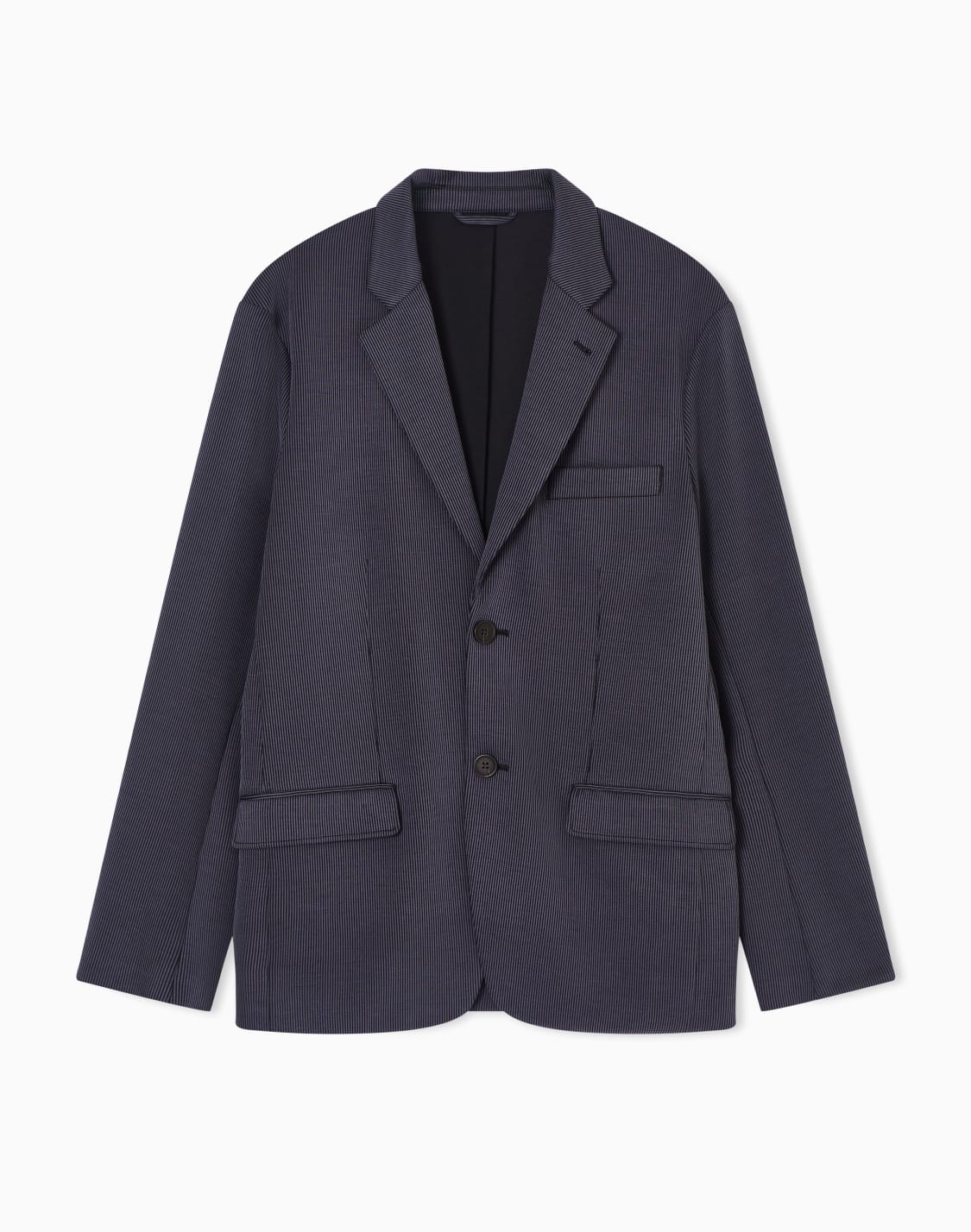 blazer-de-botonadura-sencilla-en-cannet-con-efecto-vanis-azul-marino--emporio-armani