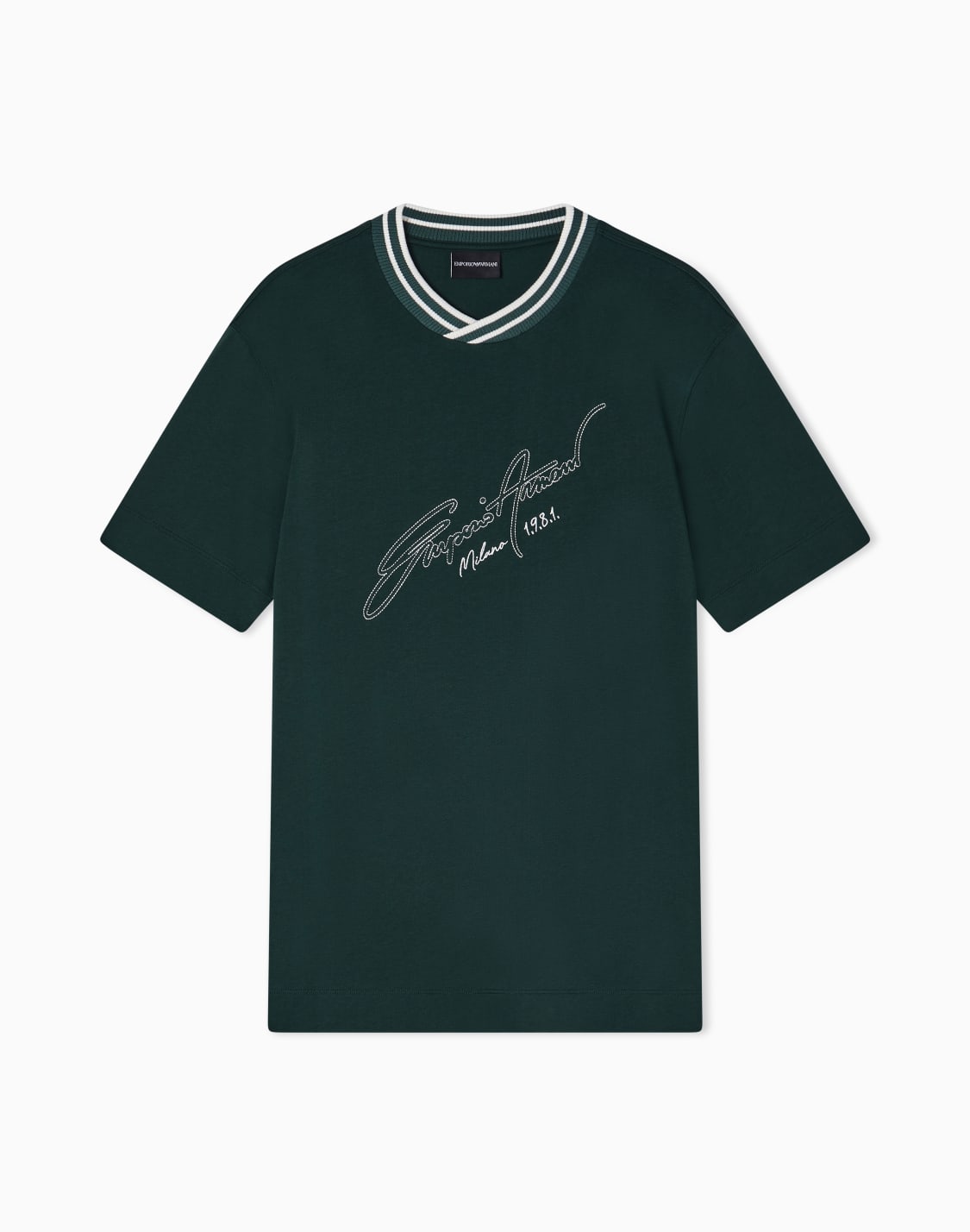 heavy-single-jersey-t-shirt-그린--emporio-armani