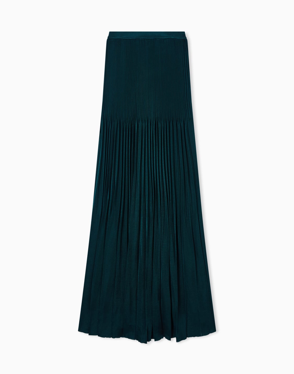 jupe-longue-en-pliss-de-viscose-vert--giorgio-armani