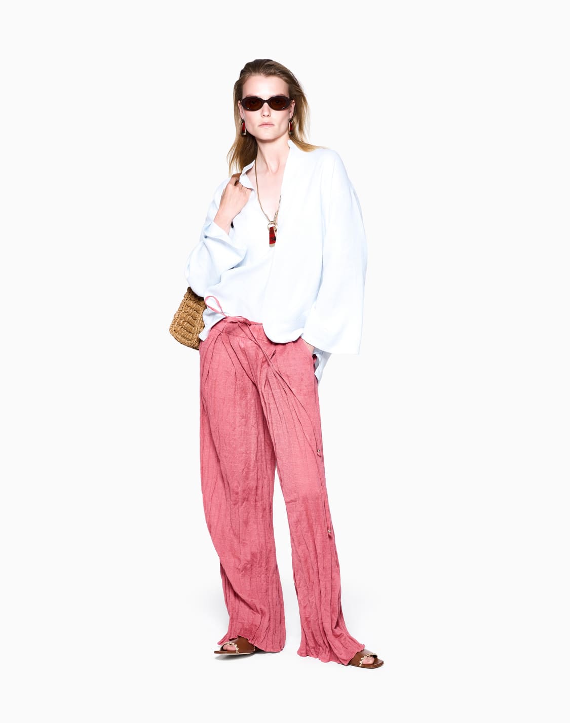 crushed-effect-linen-jersey-trousers-pink--giorgio-armani