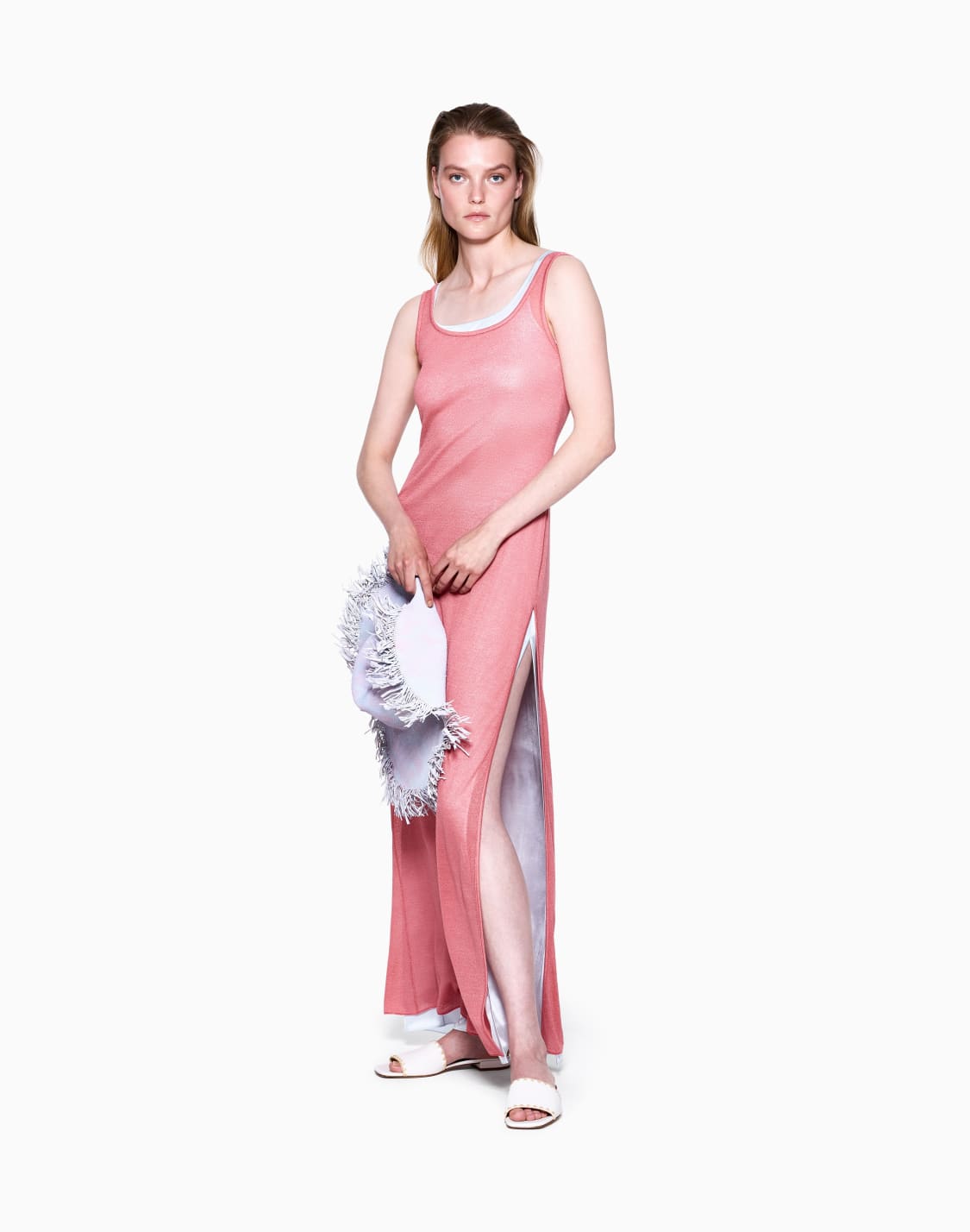 asv-long-jersey-dress-with-a-knit-effect-pink--giorgio-armani