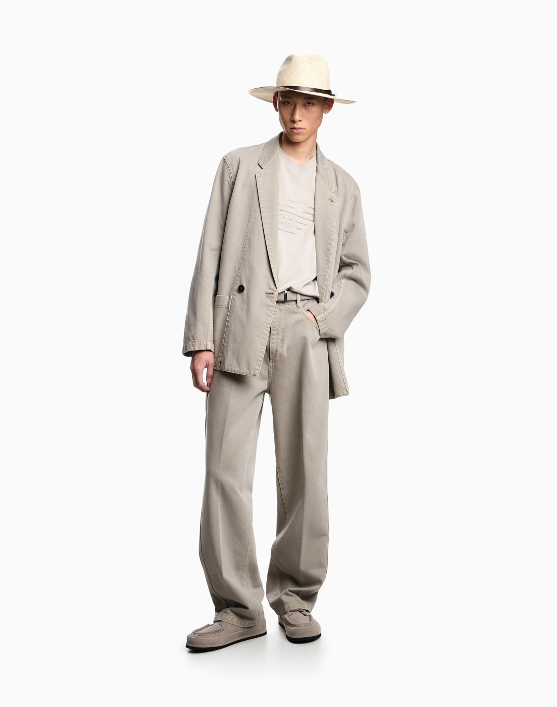 five-pocket-twill-trousers-gris--emporio-armani