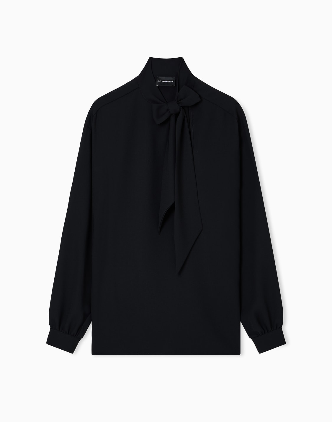 fluid-crpe-blouse-with-foulard-collar-black--emporio-armani