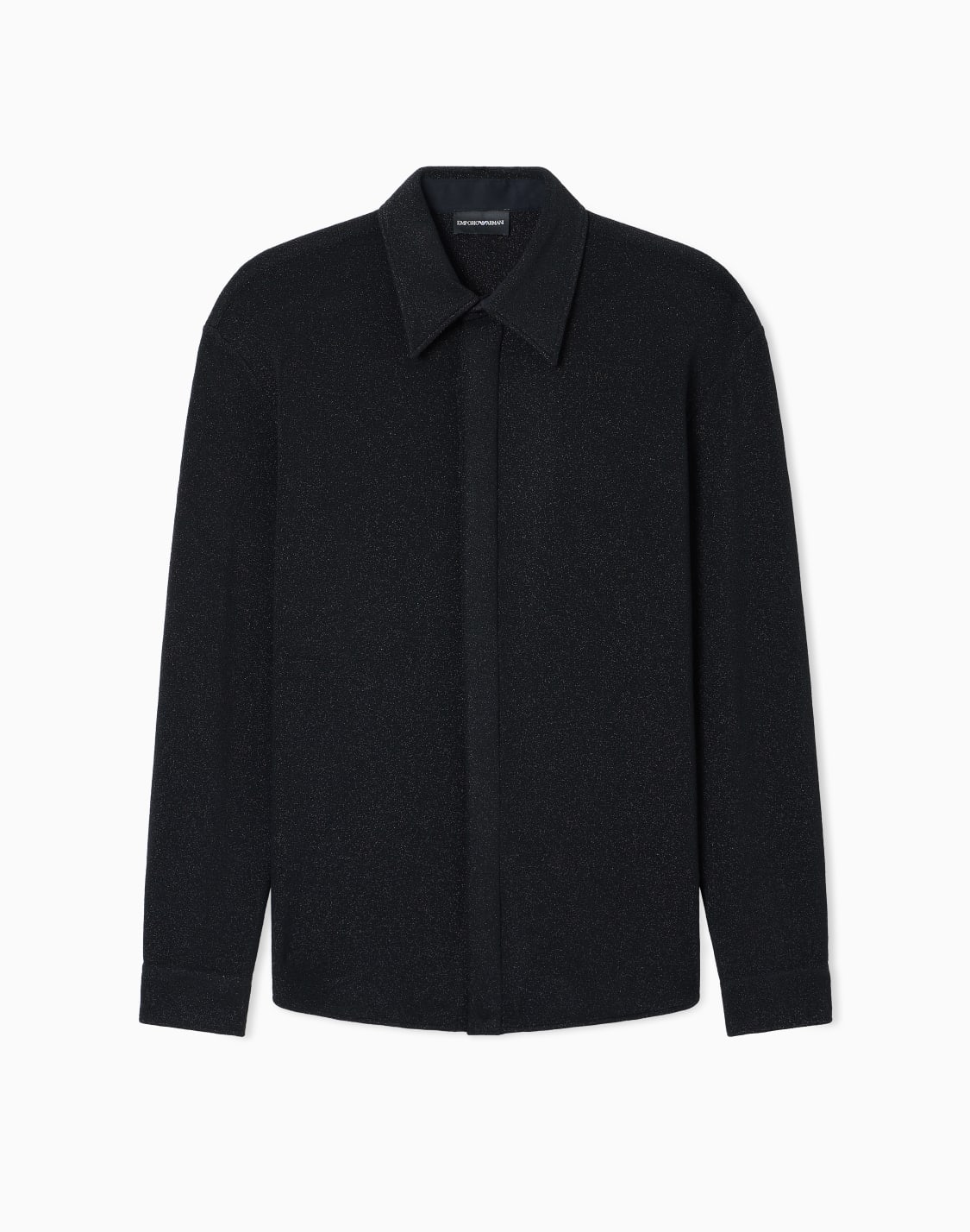 シャツ-ルレックスジャジ-ブラック--emporio-armani