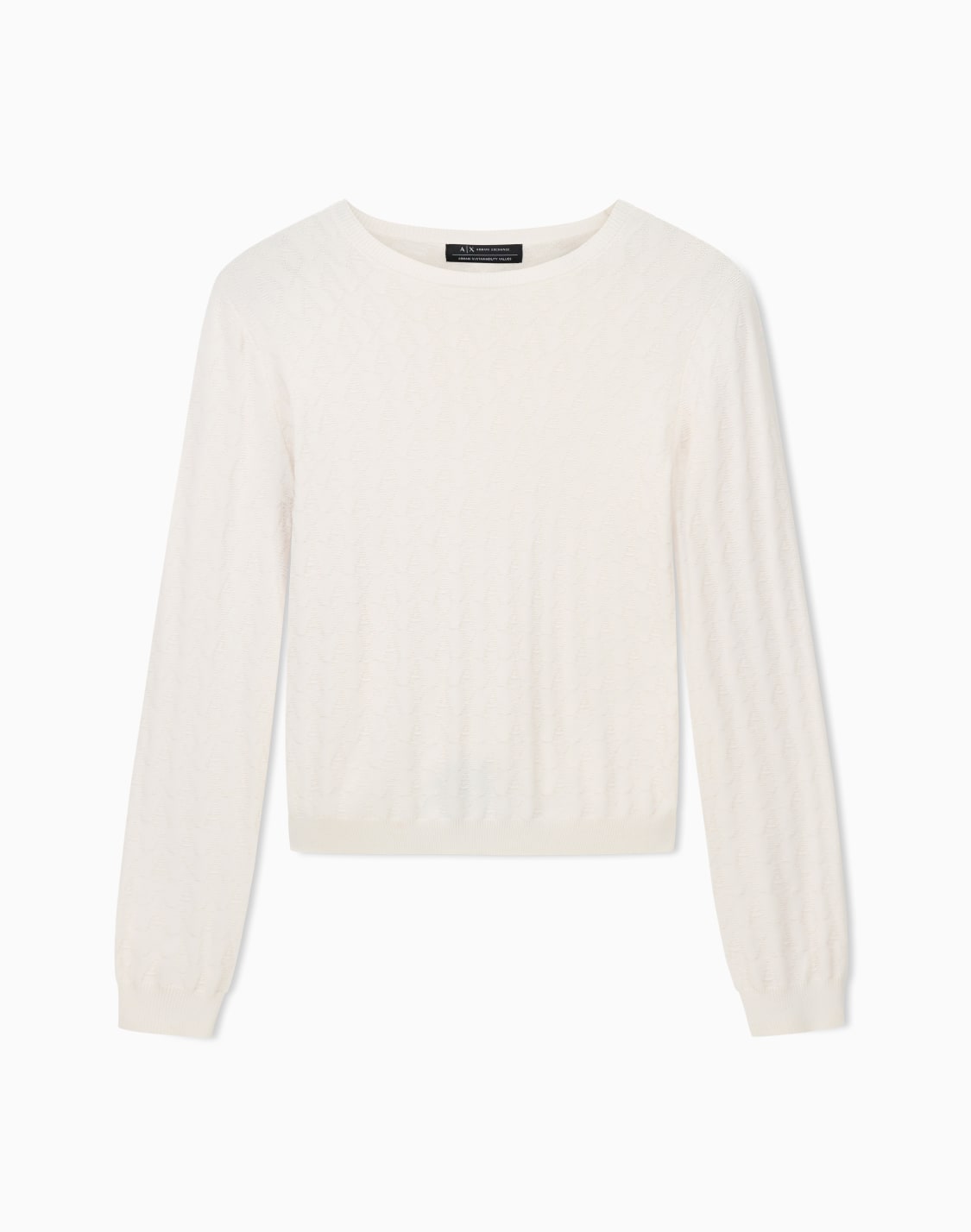 オルオバロゴ-ラウンドネックニットプルオバ-black--armani-exchange