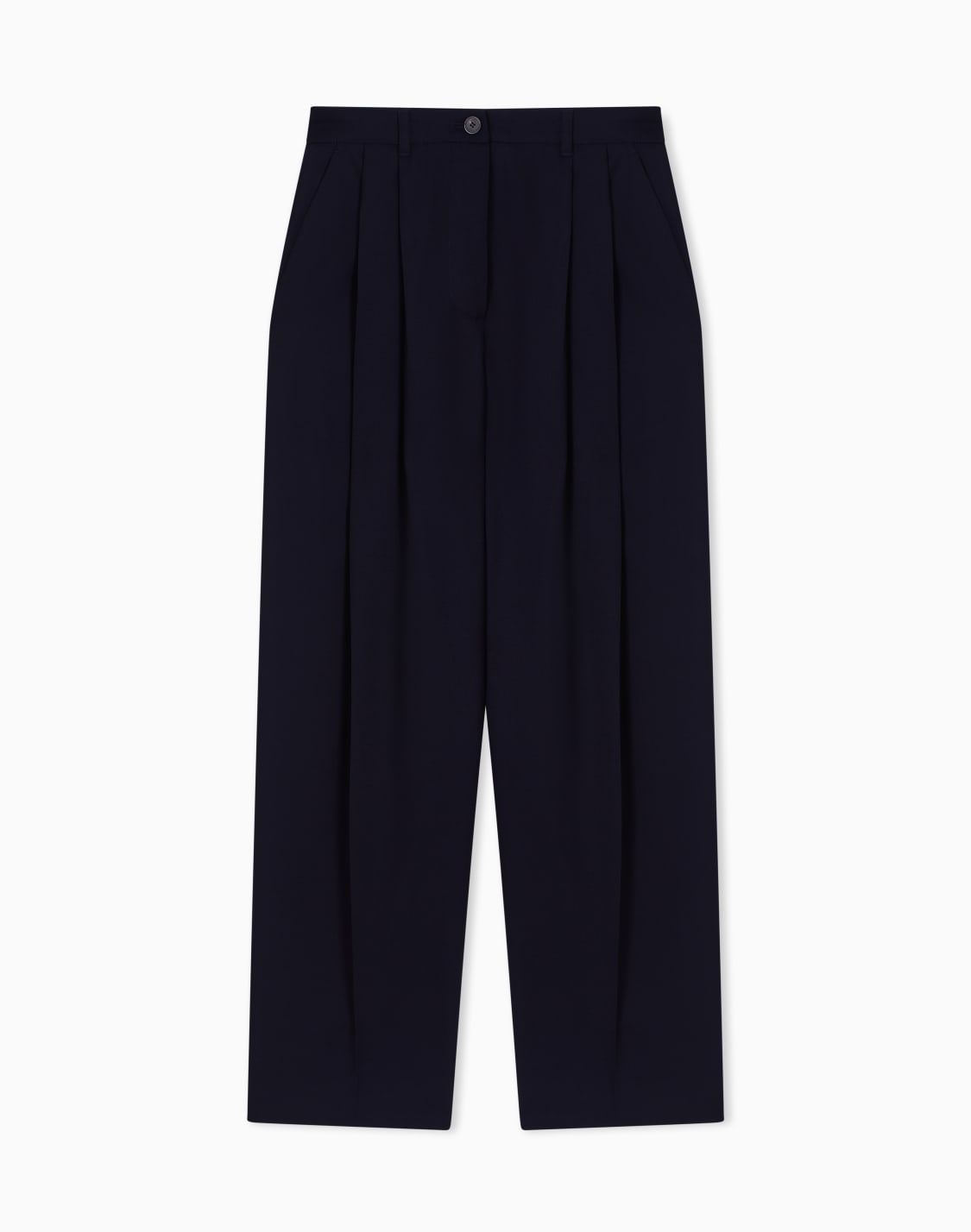 タックパンツ-フルイドウル-ブル--emporio-armani