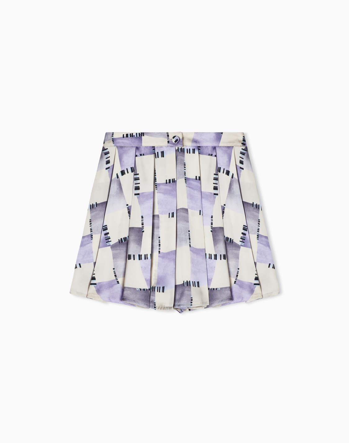 check-print-satin-culottes-patterned--emporio-armani