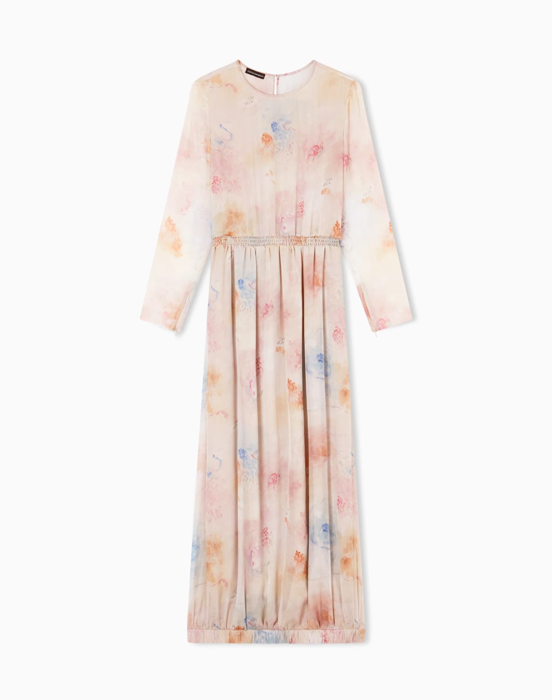 blossom-print-silk-chiffon-dress-multicoloured--emporio-armani