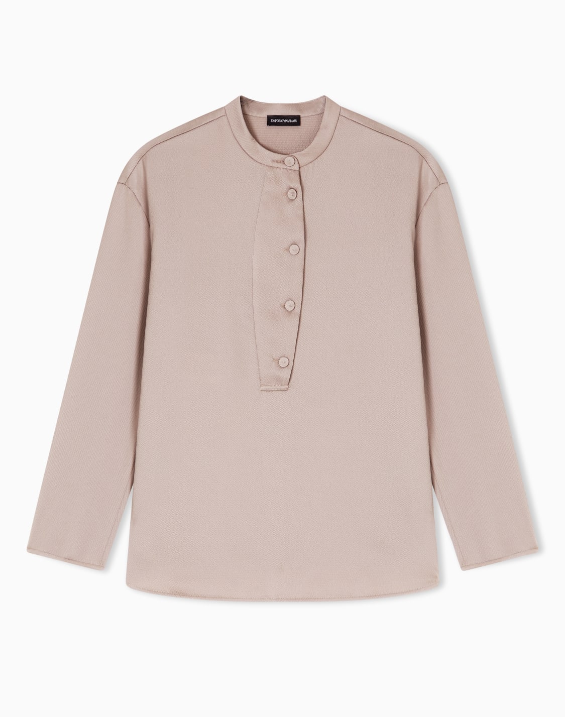camicia-in-twill-crepe-beige--emporio-armani