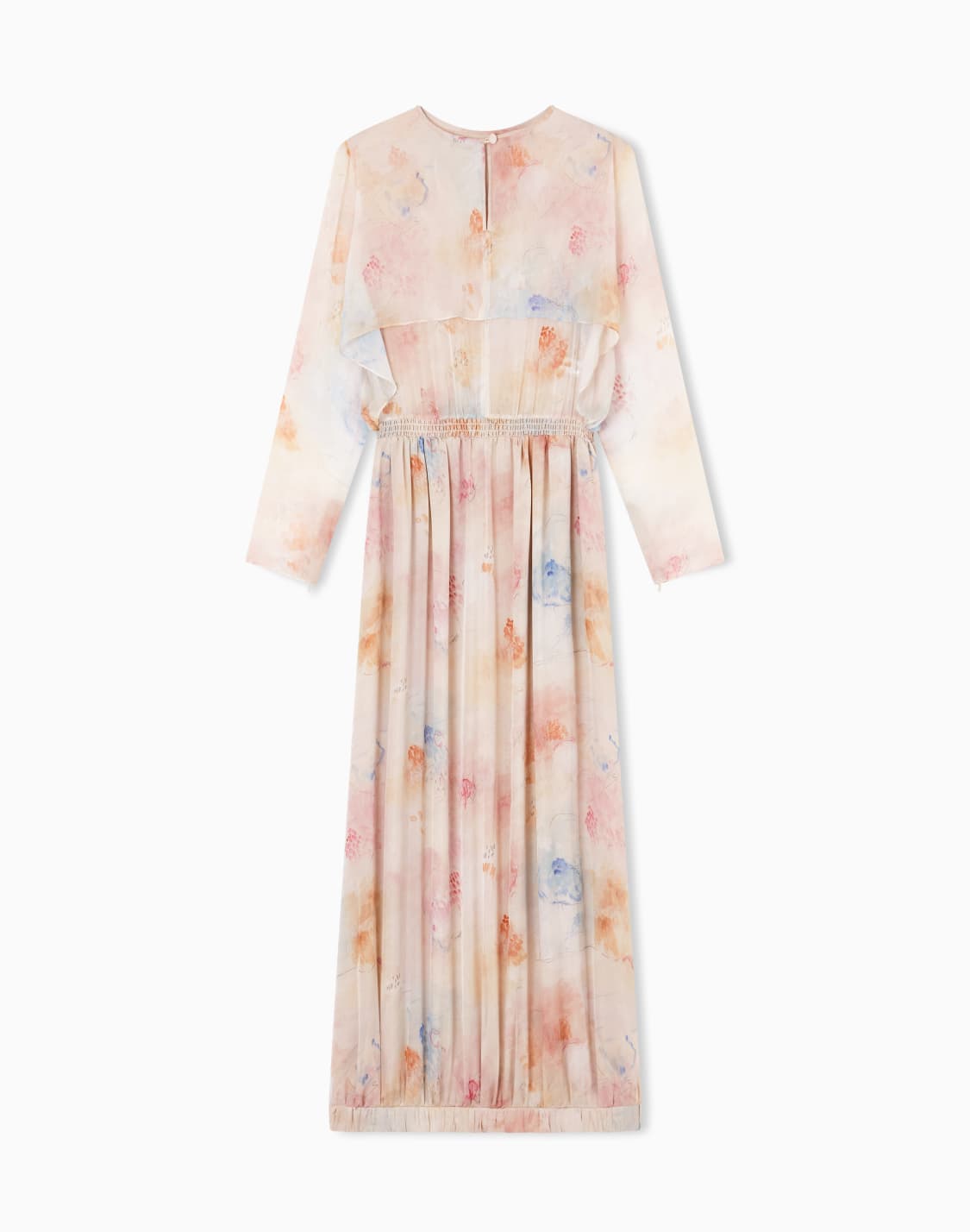 blossom-print-silk-chiffon-dress-multicoloured--emporio-armani