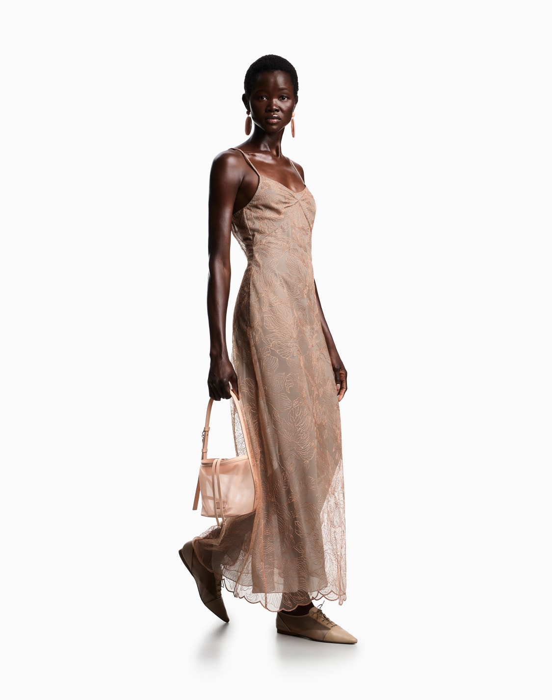 tulle-dress-with-lurex-flower-embroidery-beige--emporio-armani