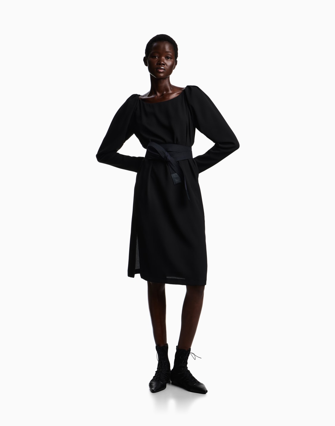 fluid-crepe-recycle-dress-black--emporio-armani