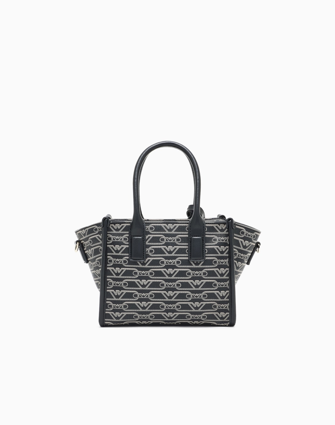 kleiner-shopper-mit-allover-monogramm-print-schwarz--emporio-armani