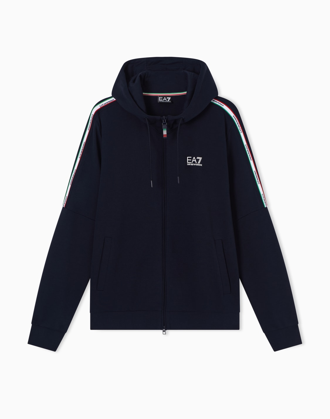 ジップアップ-スウェットシャツ-ネイビブル--ea7