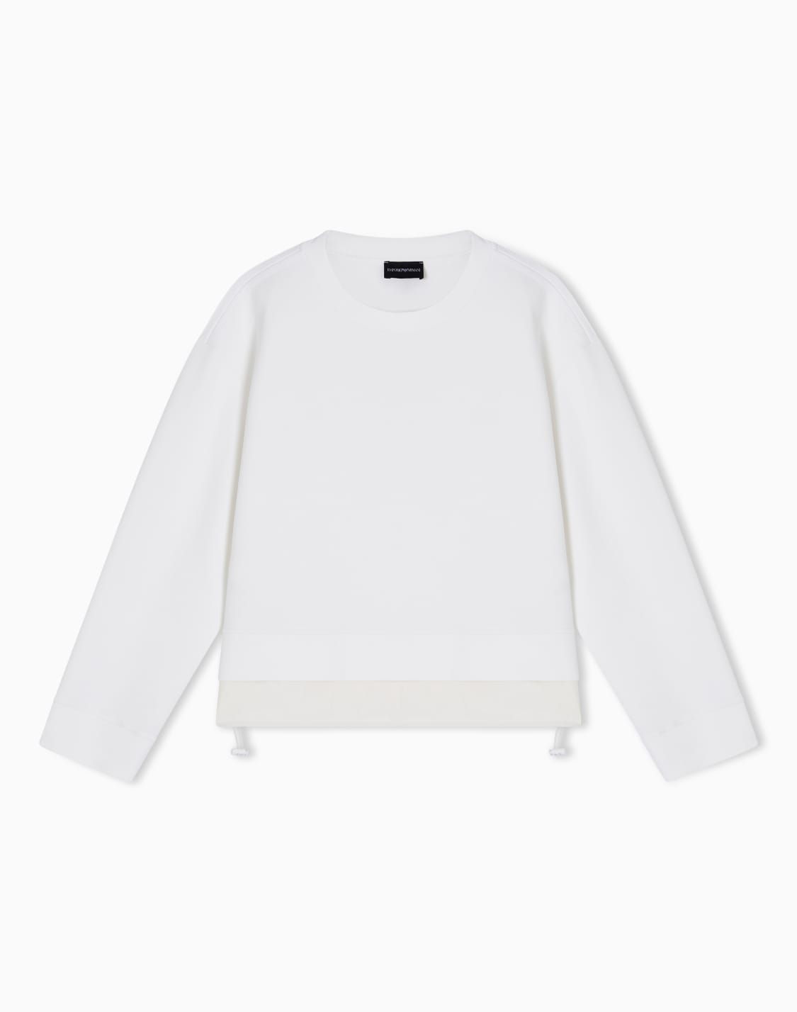 フドなしスウェットシャツ-ホワイト--emporio-armani