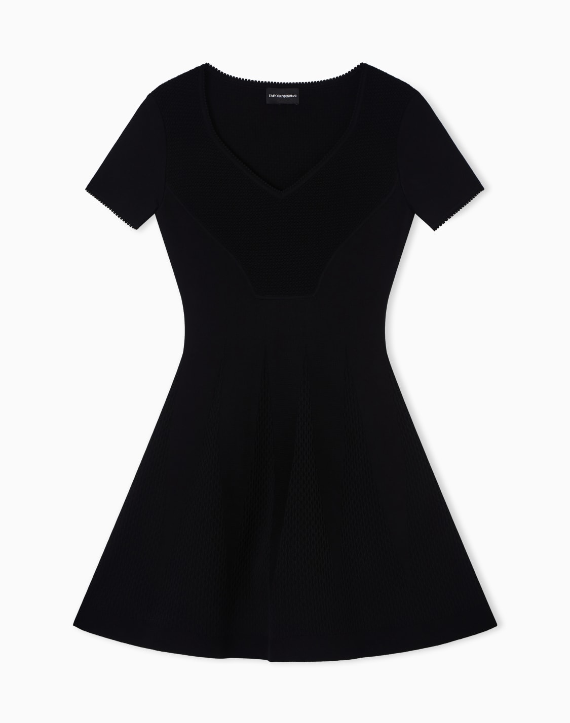 dress-in-patterned-stitch-and-fabric-noir--emporio-armani