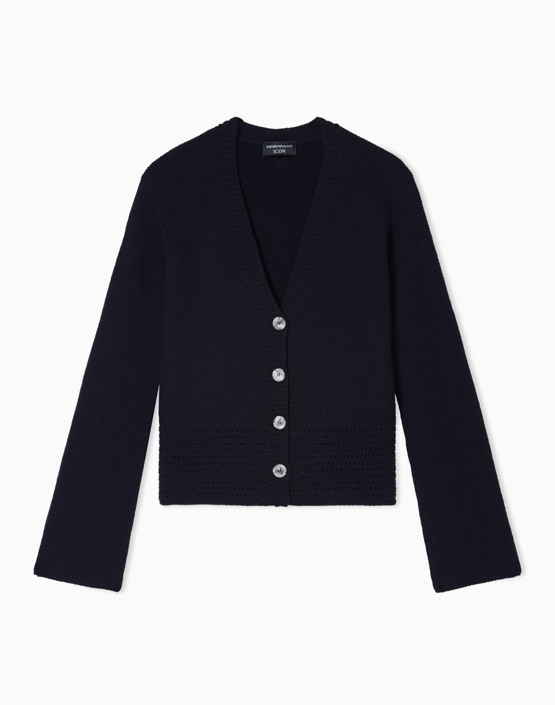 cardigan-scollo-v-in-lana-punto-links-con-traforo-icon-blu-navy--emporio-armani