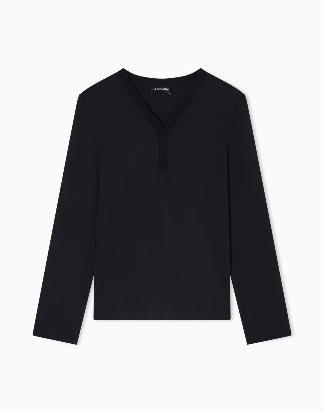 blouse-in-recycle-fluid-crepe-noir--emporio-armani