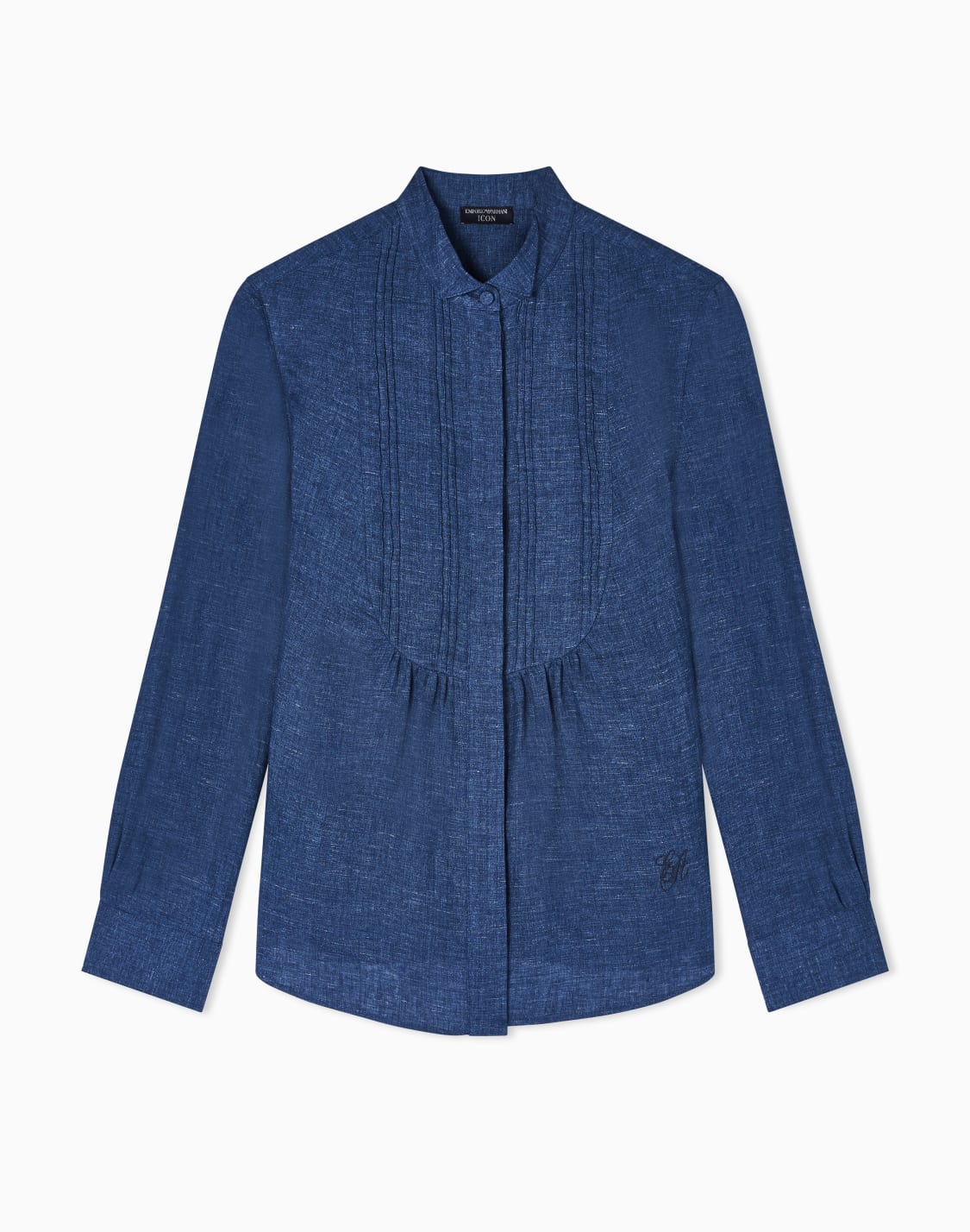 shirt-with-plastron-in-icon-linen-chambray---emporio-armani