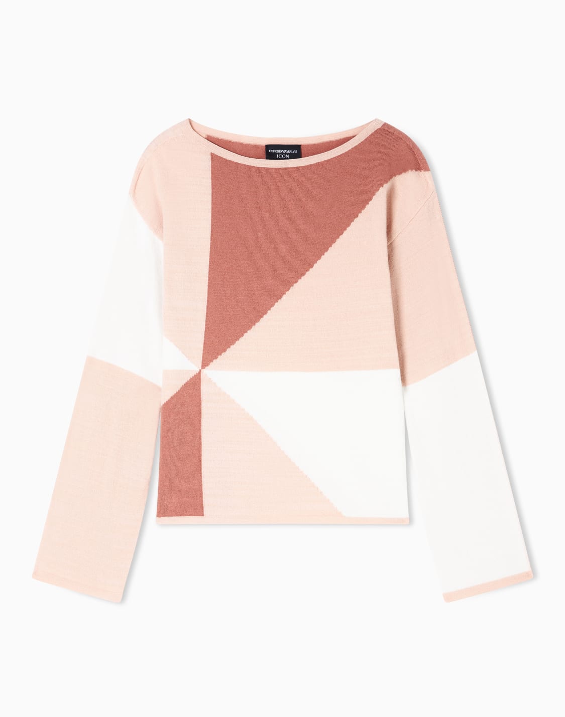 icon-jumper-with-check-intarsia-motif-beige--emporio-armani