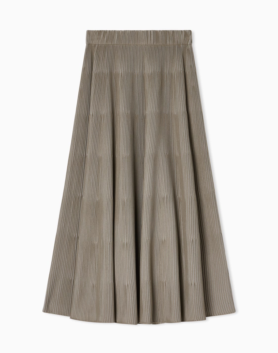 striped-skirt-in-stockinette-knit-beige--emporio-armani