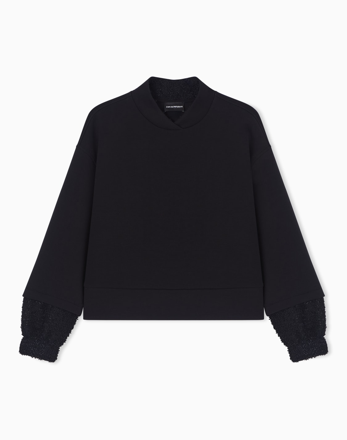 felpa-in-double-jersey-con-dettagli-tweed-lunar-new-year-nero--emporio-armani