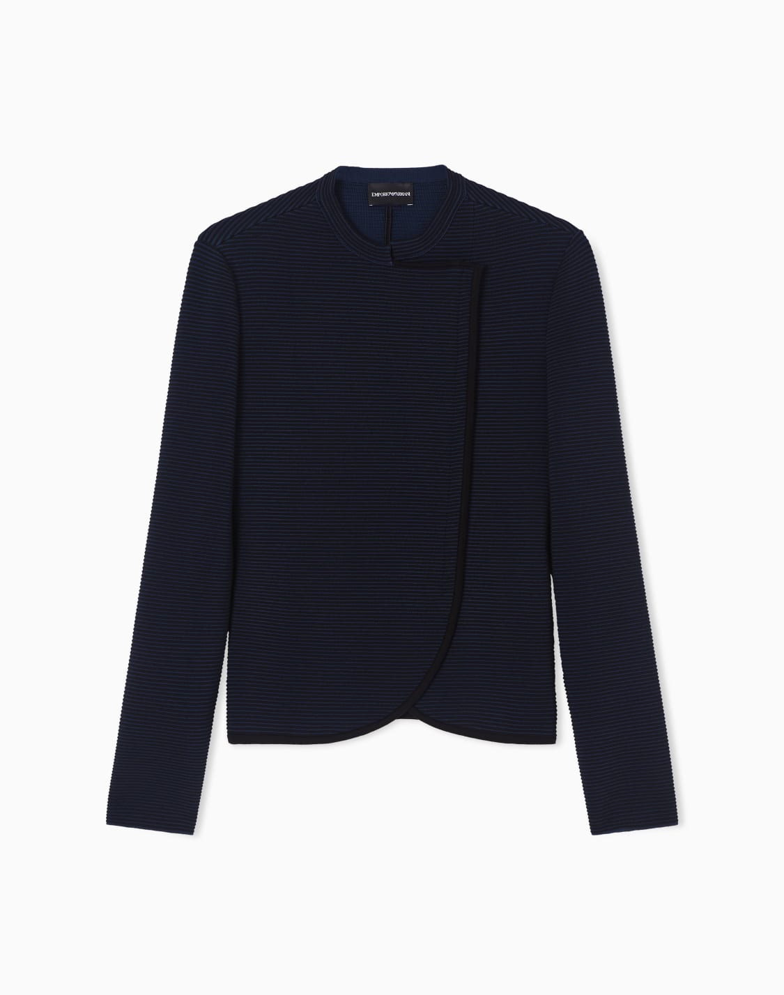 chaqueta-con-cierre-descentrado-de-tejido-ottoman-asv-negro--emporio-armani