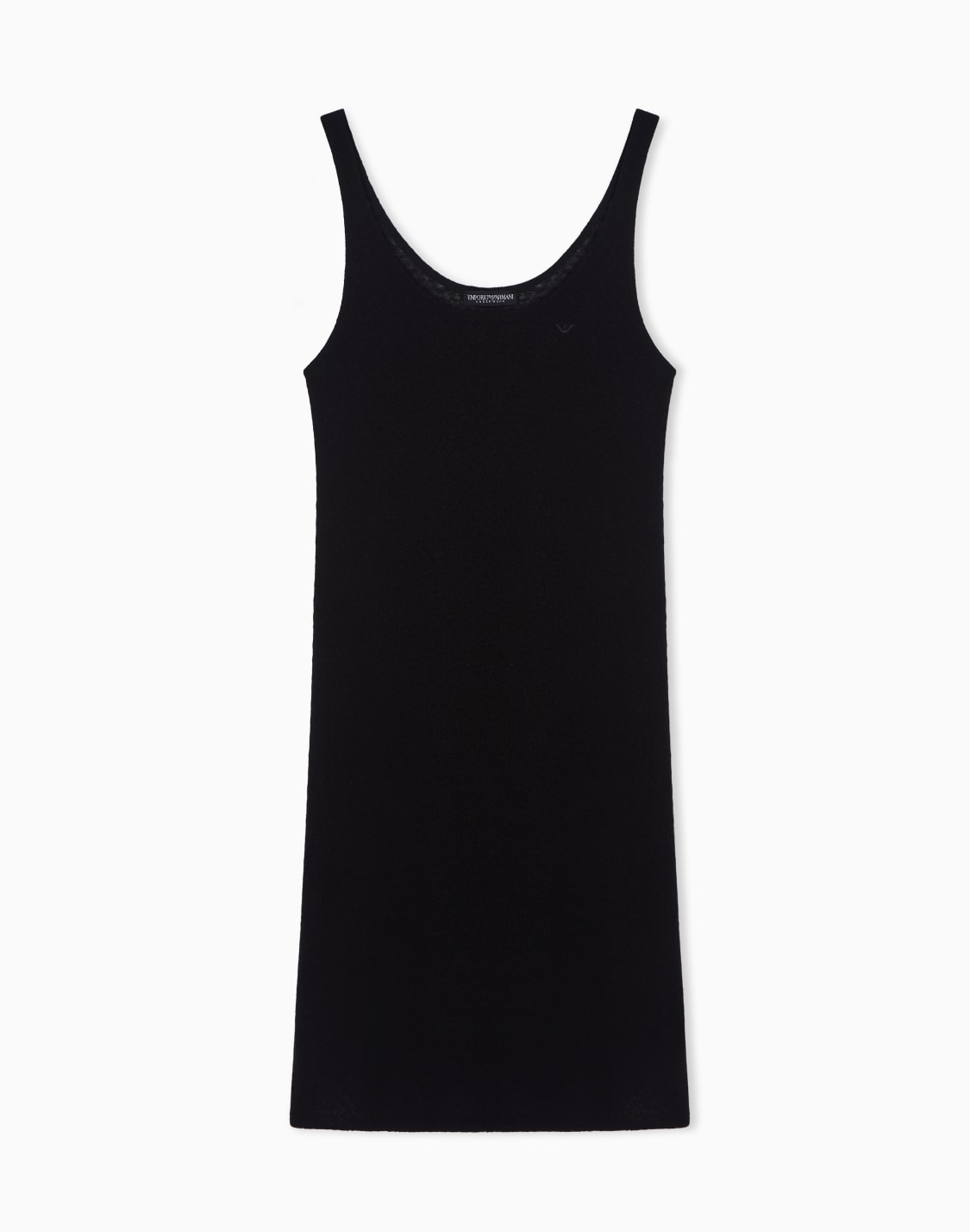 linen-blend-knit-loungewear-dress-black--emporio-armani