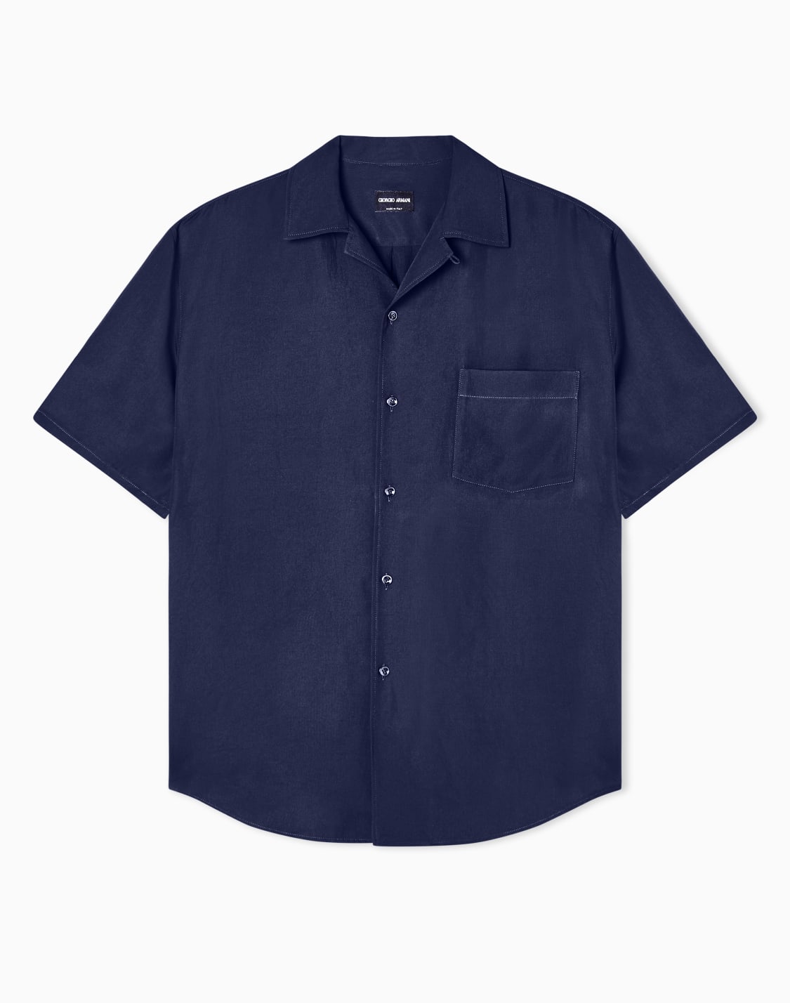 camicia-a-maniche-corte-in-misto-viscosa-asv-blu-navy--giorgio-armani