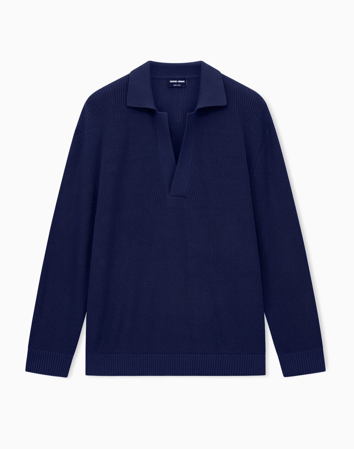 long-sleeved-polo-shirt-in-cotton-and-cashmere-with-a-half-fishermans-rib-navy-blue--giorgio-armani