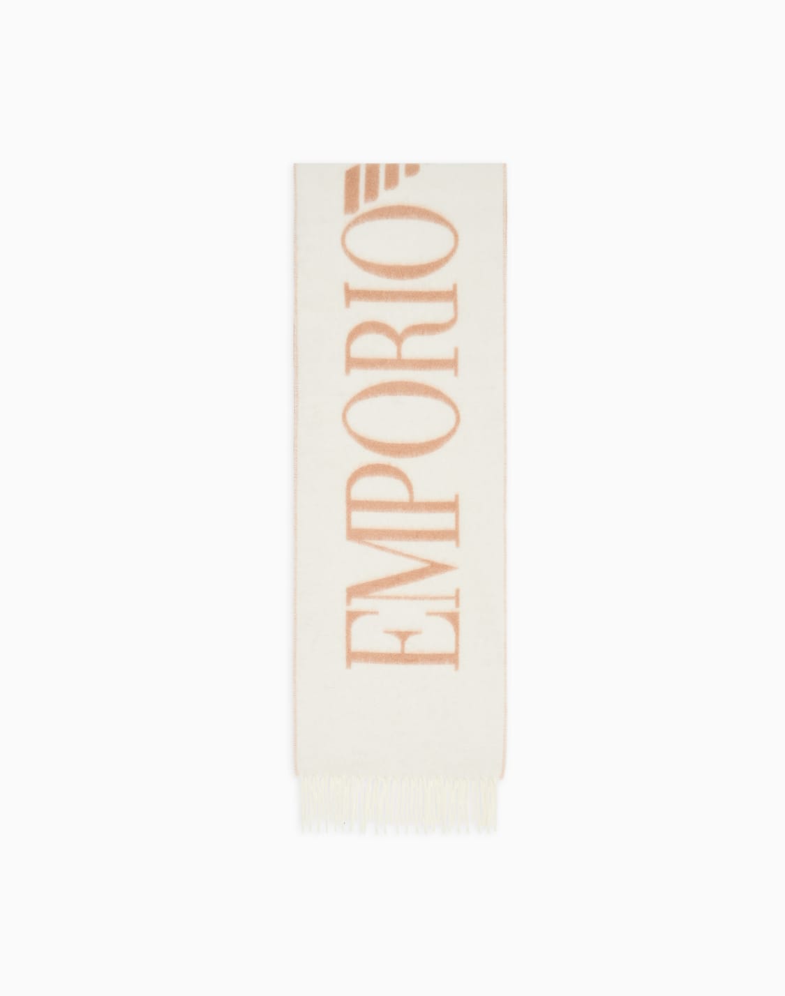 ツトンスカフ-ウル混紡-オバサイズレタリング-ホワイト--emporio-armani