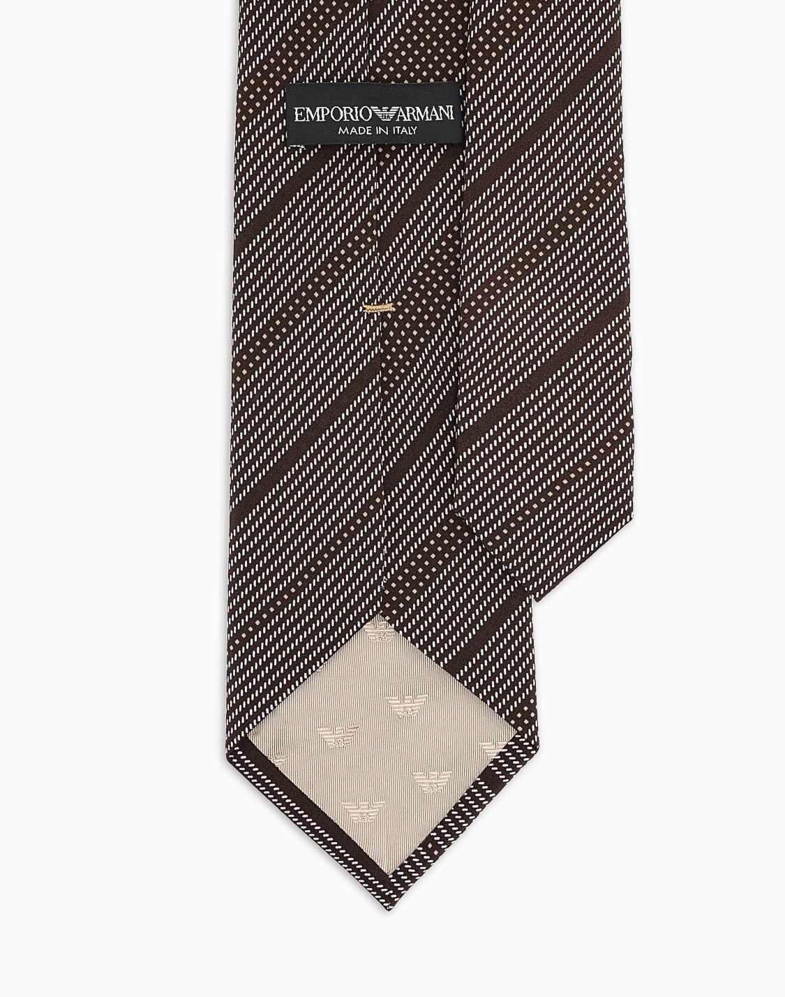 cravate-en-pure-soie-mlange-de-motifs-jacquard-marron--emporio-armani