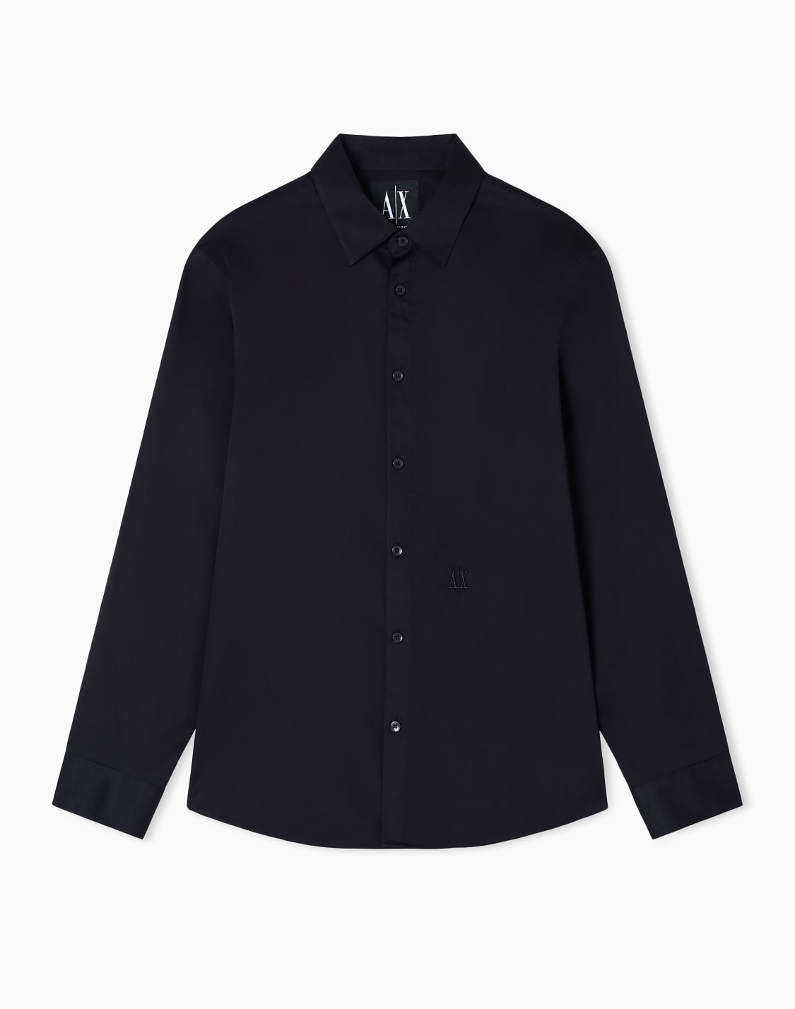 regular-fit-cotton-shirt-negro--armani-exchange