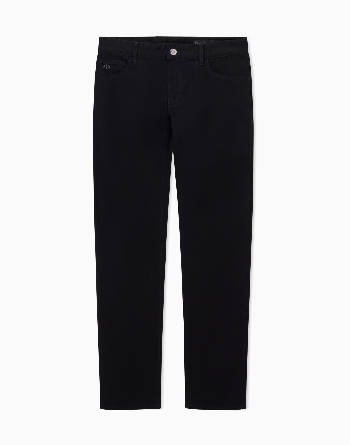 ストレッチコットンブルデニム-ブラック--armani-exchange