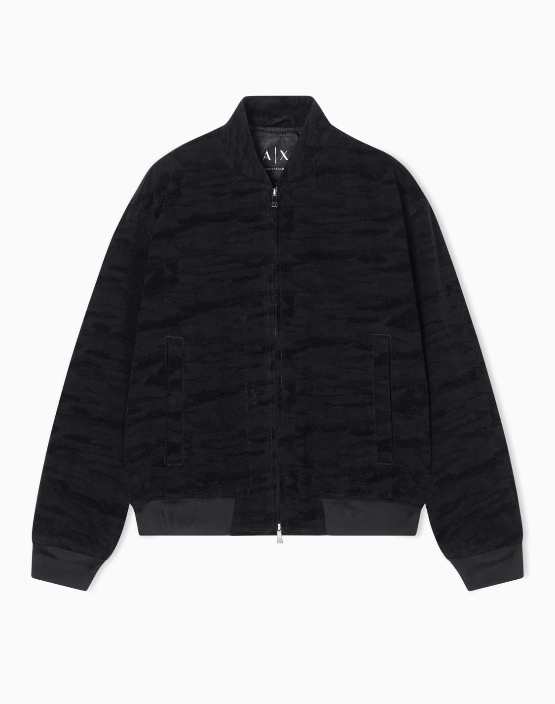 blouson-in-jacqurd-denim-fabric-black--armani-exchange