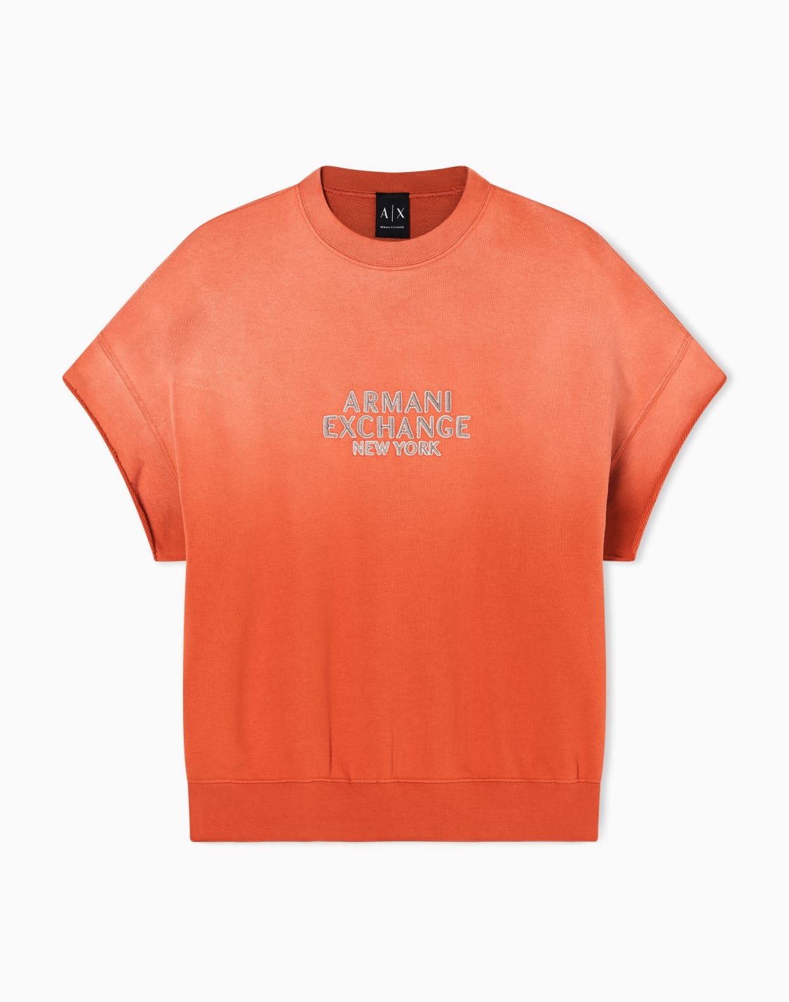 axロゴ-グラデション-ショトスリブトップス-オレンジ--armani-exchange