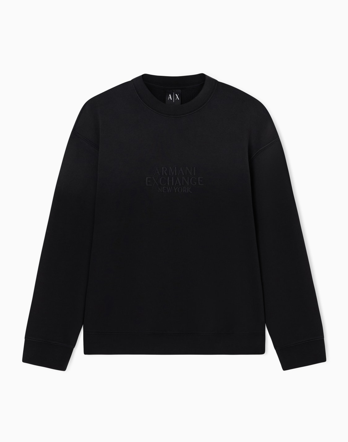 axロゴ-グラデション-スウェットプルオバ-ブラック--armani-exchange