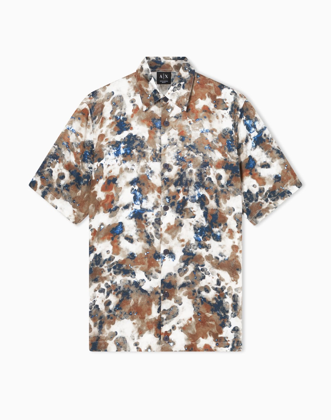 オルオバプリント-半袖シャツ-パタン--armani-exchange