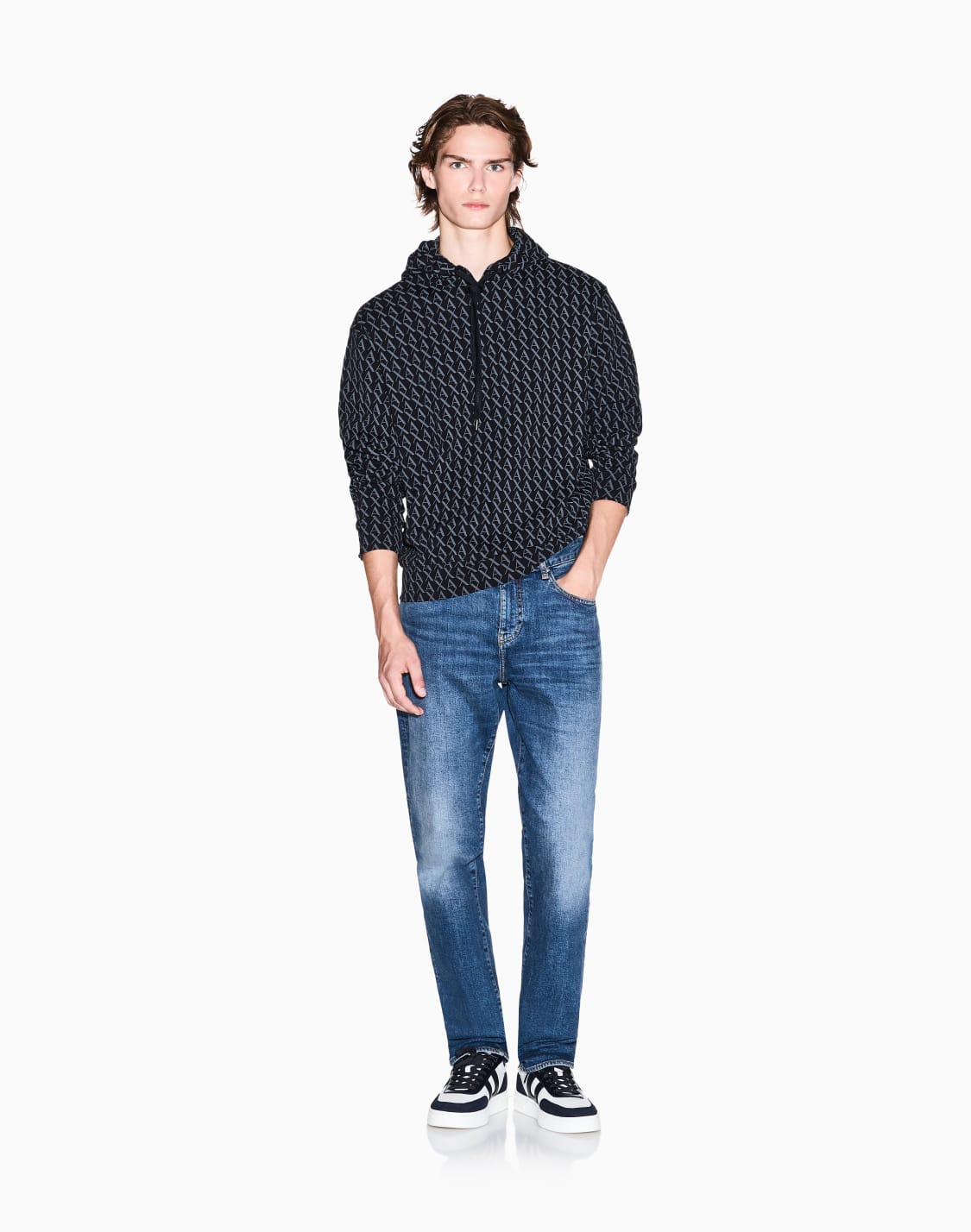 sweats-capuche-noir--armani-exchange